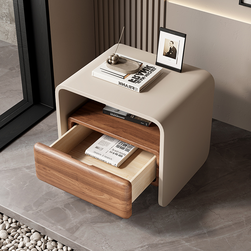 Luxury Solid Wood Rotating Nig - Solid Wood Nightstand 2 Drawers review and price