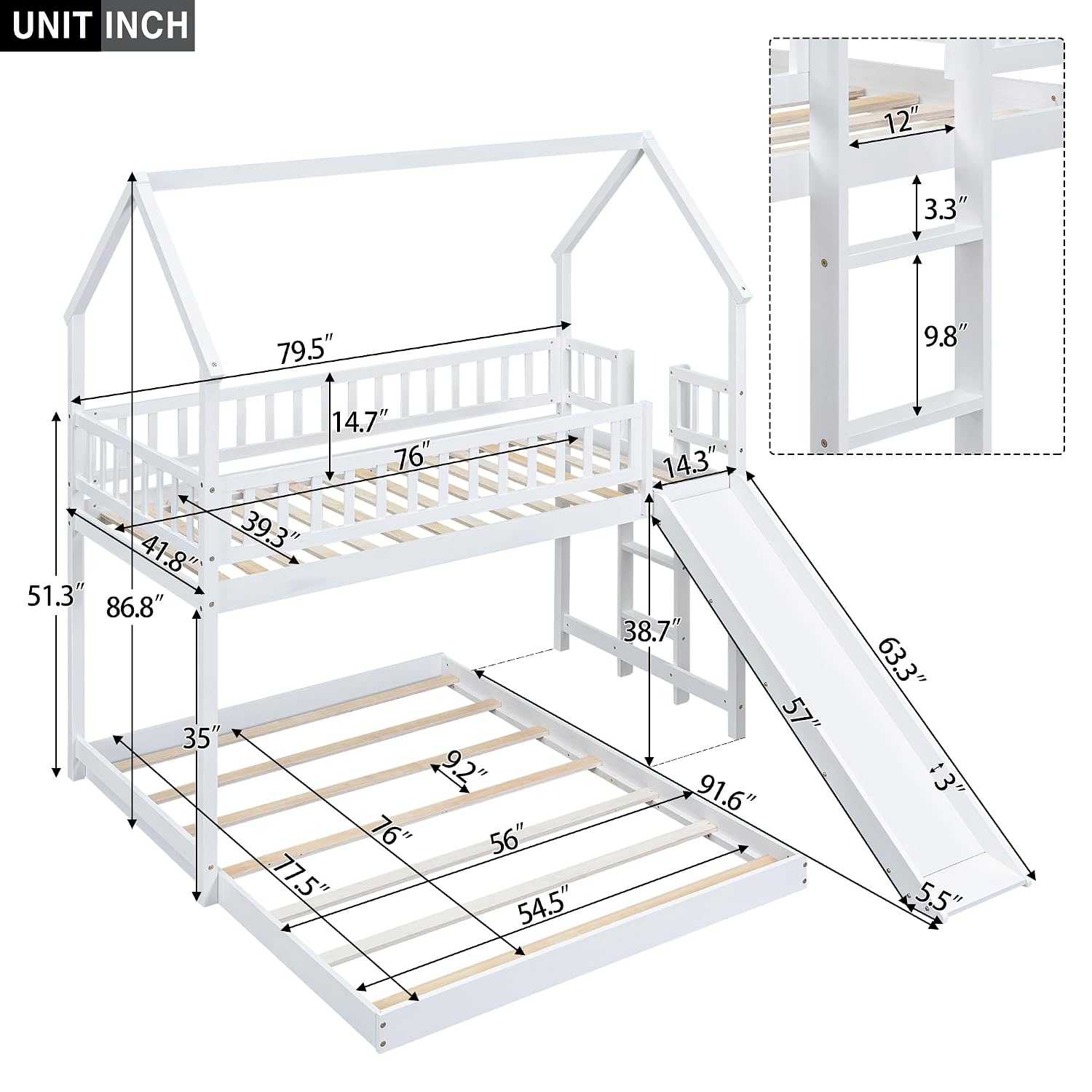 House Bunk Bed with Stairs and - Bunk Bed With Stairs And Slide review and price