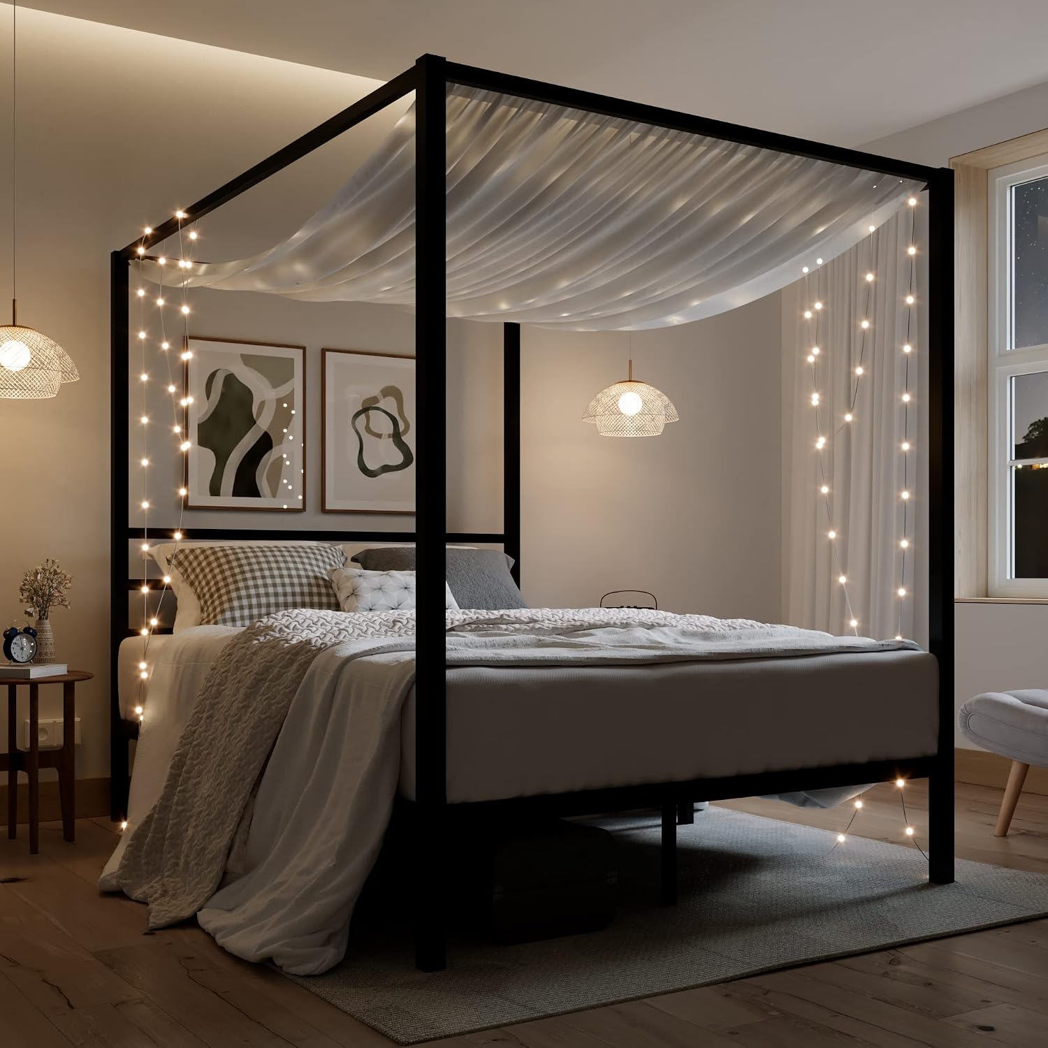 Metal Canopy Bed Frame Queen S - Canopy Bed Frame Metal Queen review and price