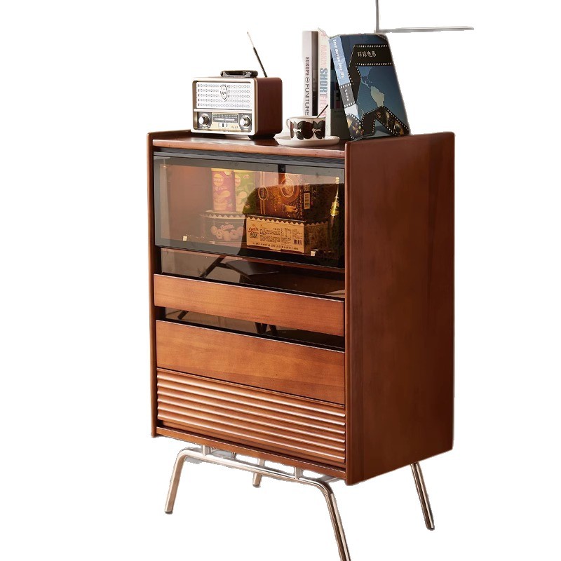 Solid wood chest Nordic, retro - Storage review and price