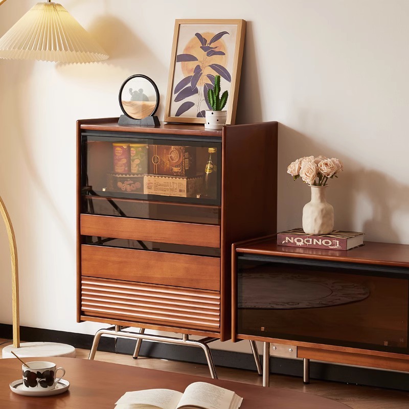 Solid wood chest Nordic, retro - Storage review and price