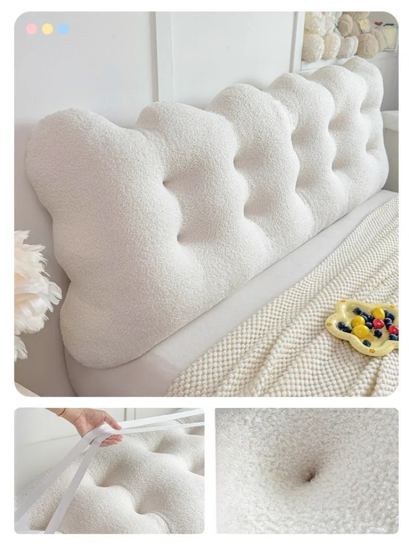 90x50x15cm Teddy Fleece Headbo - Headboard Cushion Backrest Tatami review and price