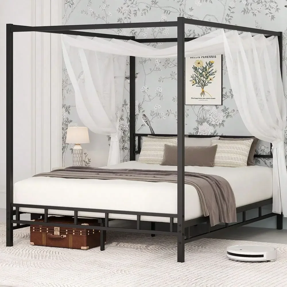 Metal Canopy Bed Frame, Queen  - Canopy Bed Frame Metal Queen review and price