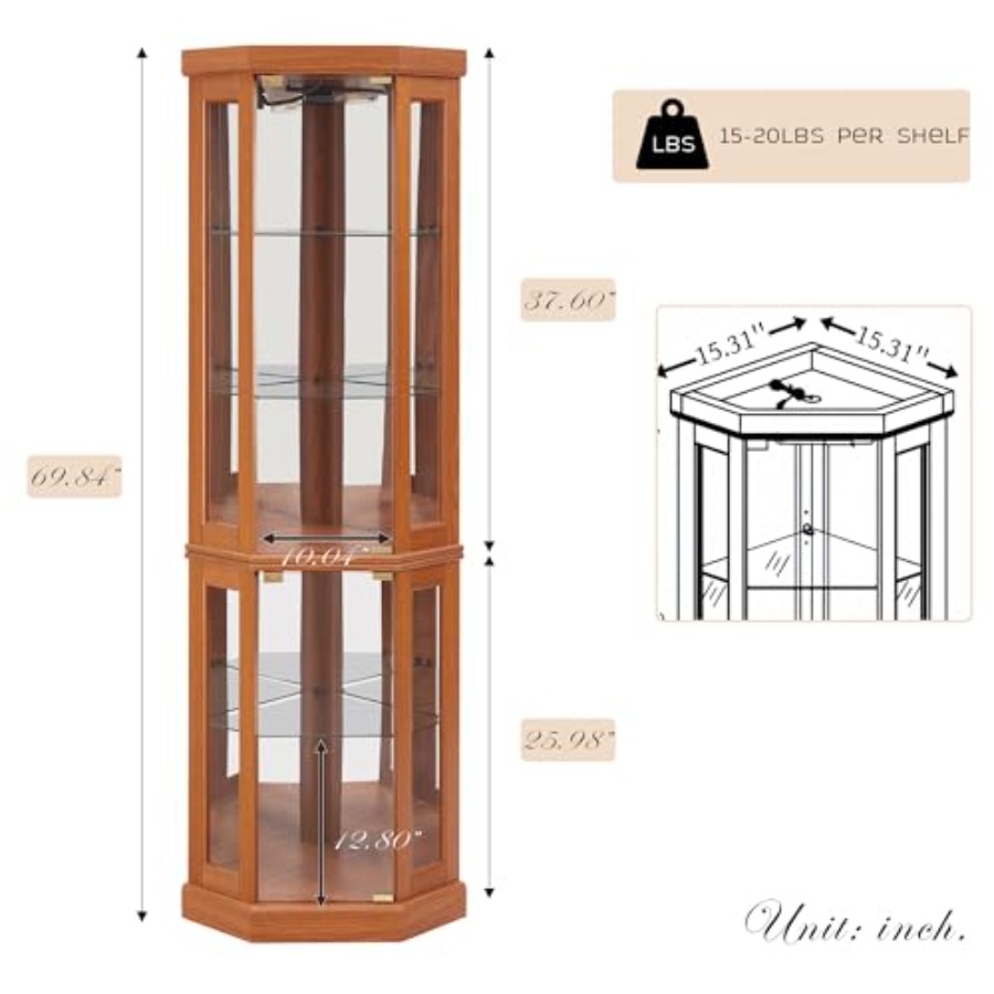 Corner curio cabinet for livin - Storage review and price